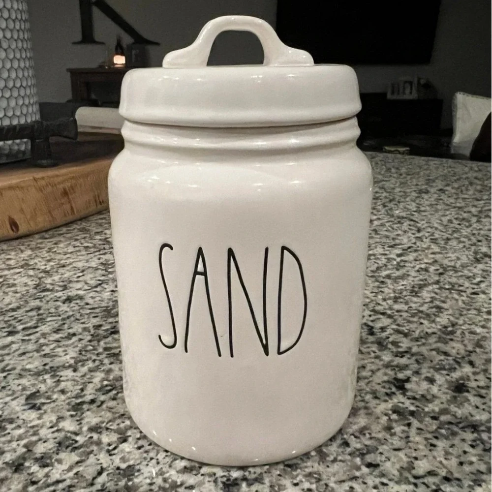 Rae Dunn Sand‎ Beach Ceramic Canister Summer Coastal Nautical